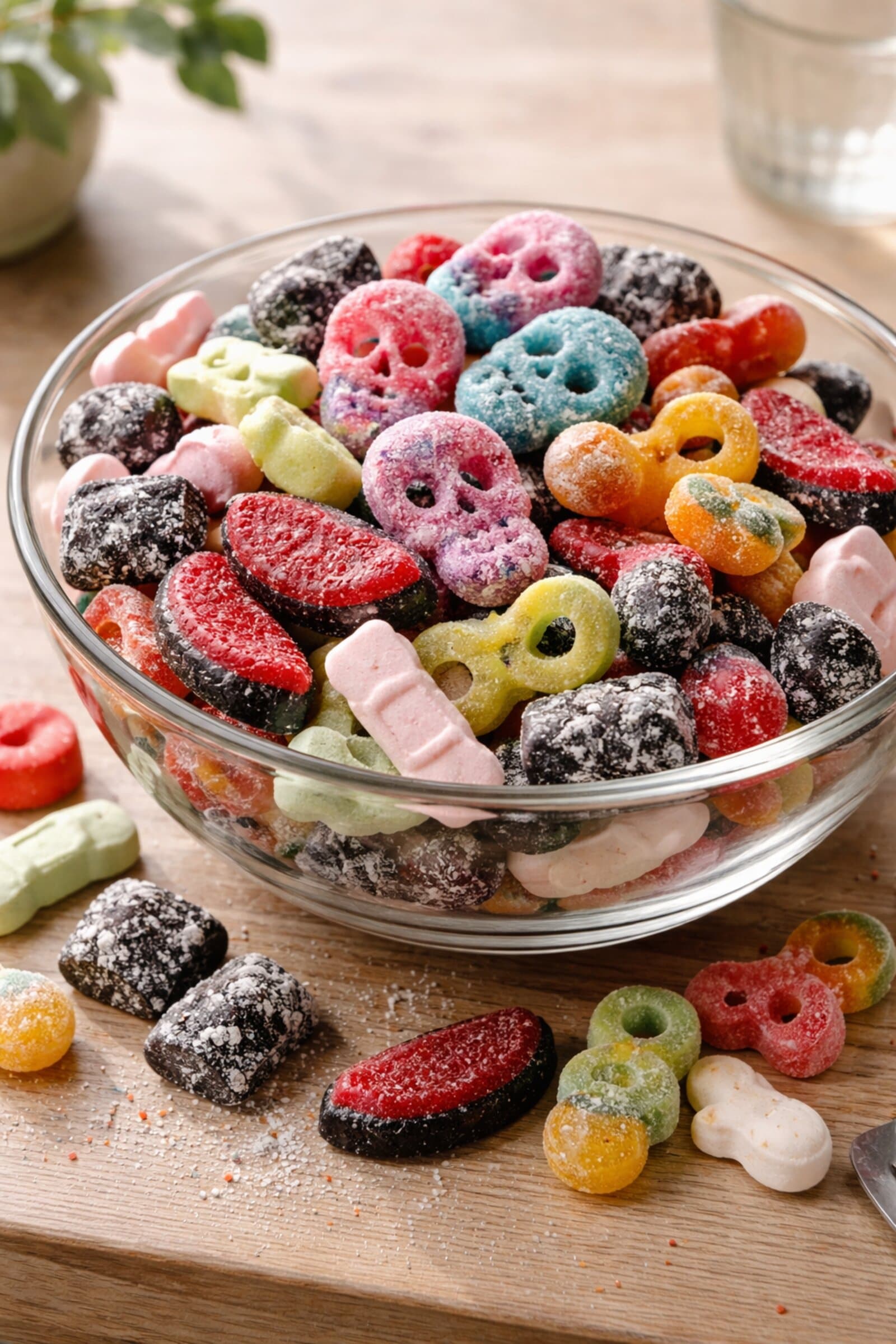 Assortment of colorful Swedish candy including BUBS, Ahlgrens Bilar, and Marabou chocolate